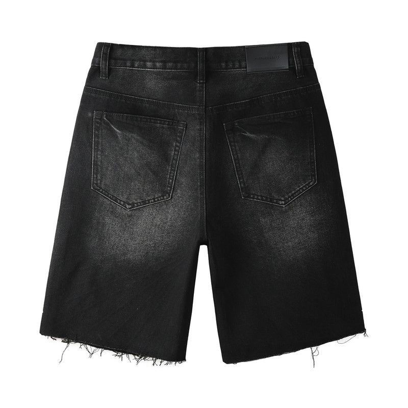 Purple Brand Crystal Diamond Denim Shorts #5104