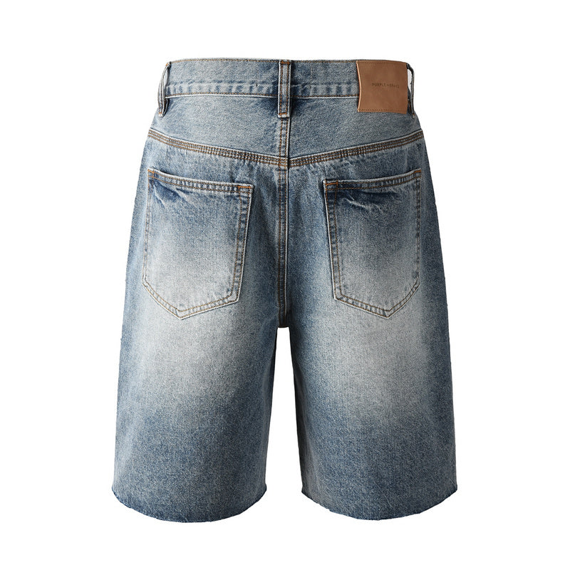 Purple Brand Crystal Diamond Denim Shorts #5100